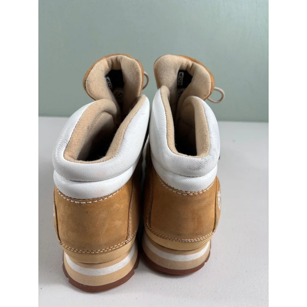 Timberland Euro Hiker Boots‎ Mens Size 10.5M Tan Leather Active Comfort Tech